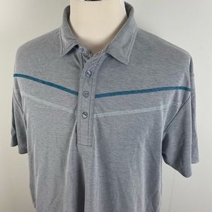 Travis Mathew puma cotton stitched stripe athletic golf polo XXL